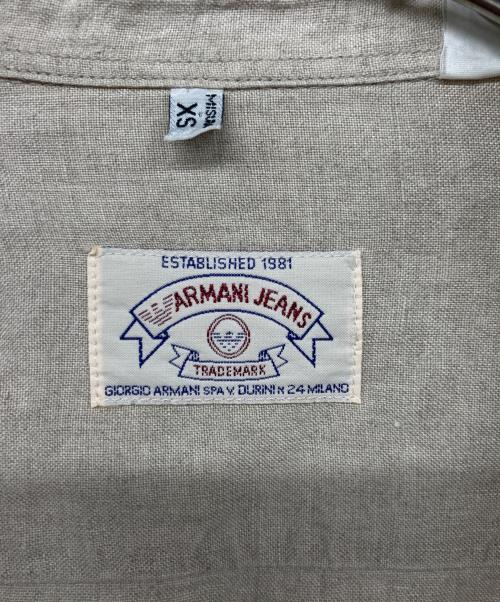 ARMANI JEANS（アルマーニジーンズ）ARMANI JEANS (アルマーニジーンズ) リネンシャツ ベージュ サイズ:XSの古着・服飾アイテム