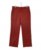 HAGGARハガー）の古着「タータンチェックパンツ」｜レッド