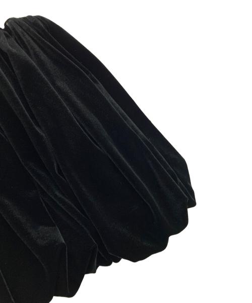 the Barnnet（ザ バーネット）the Barnnet (ザ バーネット) Velvet Puffball Mini Skirt ブラック サイズ:記載なしの古着・服飾アイテム