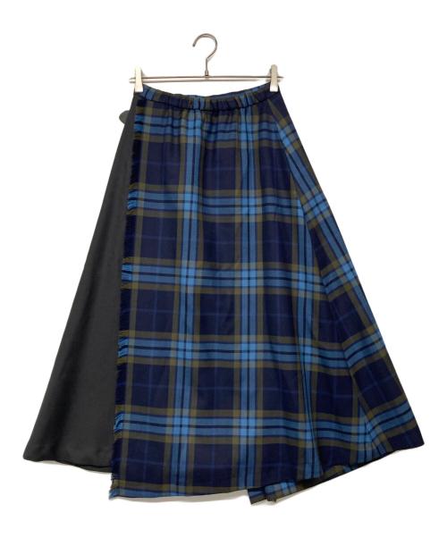 O'NEIL OF DUBLIN（オニールオブダブリン）O'NEIL OF DUBLIN (オニールオブダブリン) ツイード コンビネーションロングフレアスカート グリーン サイズ:8の古着・服飾アイテム