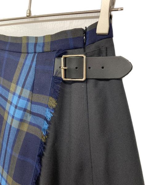 O'NEIL OF DUBLIN（オニールオブダブリン）O'NEIL OF DUBLIN (オニールオブダブリン) ツイード コンビネーションロングフレアスカート グリーン サイズ:8の古着・服飾アイテム