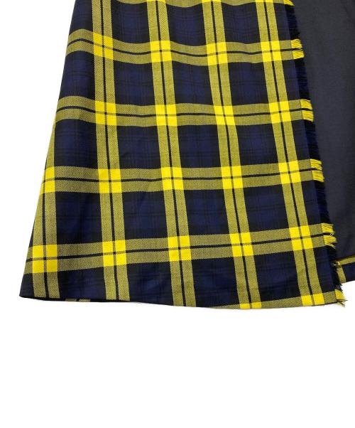 O'NEIL OF DUBLIN（オニールオブダブリン）O'NEIL OF DUBLIN (オニールオブダブリン) ツイード コンビネーションロングフレアスカート イエロー サイズ:８ 未使用品の古着・服飾アイテム