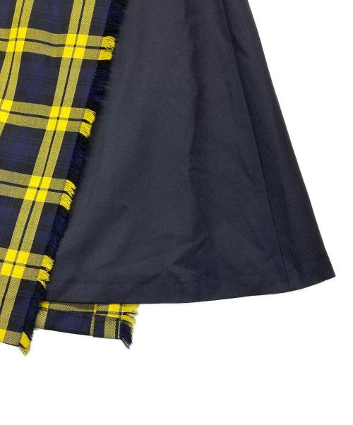 O'NEIL OF DUBLIN（オニールオブダブリン）O'NEIL OF DUBLIN (オニールオブダブリン) ツイード コンビネーションロングフレアスカート イエロー サイズ:８ 未使用品の古着・服飾アイテム