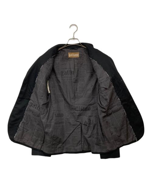 JOHN GALLIANO（ジョンガリアーノ）JOHN GALLIANO (ジョンガリアーノ) テーラードジャケット ブラック サイズ:32/46の古着・服飾アイテム