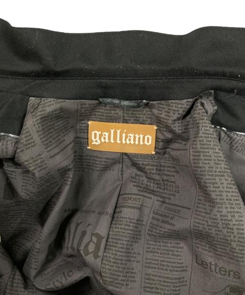 JOHN GALLIANO（ジョンガリアーノ）JOHN GALLIANO (ジョンガリアーノ) テーラードジャケット ブラック サイズ:32/46の古着・服飾アイテム