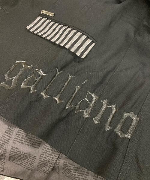 JOHN GALLIANO（ジョンガリアーノ）JOHN GALLIANO (ジョンガリアーノ) テーラードジャケット ブラック サイズ:32/46の古着・服飾アイテム