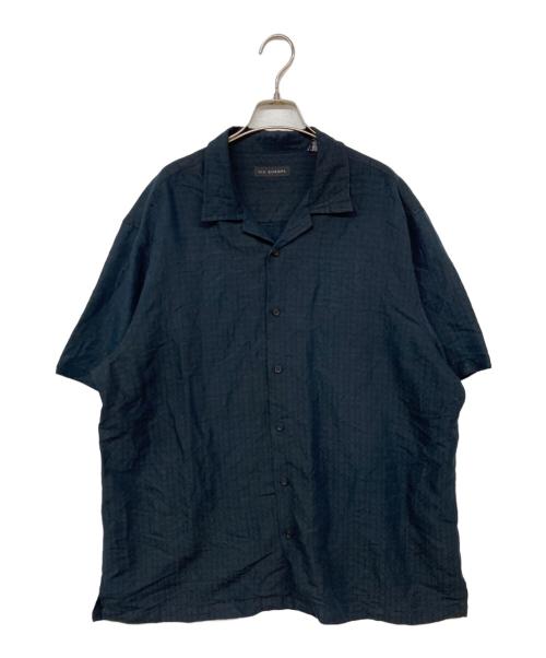 via europa（ヴィア ヨーロッパ）via europa (ヴィア ヨーロッパ) レーヨン混ワイドS/Sシャツ ブラック サイズ:XLの古着・服飾アイテム