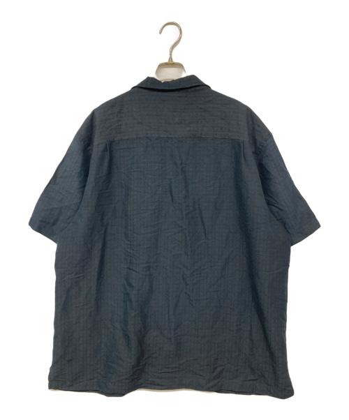 via europa（ヴィア ヨーロッパ）via europa (ヴィア ヨーロッパ) レーヨン混ワイドS/Sシャツ ブラック サイズ:XLの古着・服飾アイテム