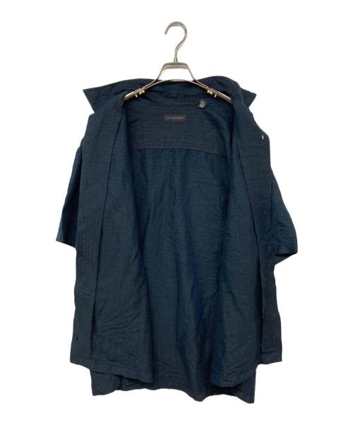 via europa（ヴィア ヨーロッパ）via europa (ヴィア ヨーロッパ) レーヨン混ワイドS/Sシャツ ブラック サイズ:XLの古着・服飾アイテム