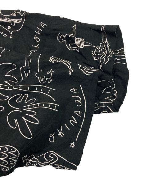 Aloha Blossom（アロハブロッサム）Aloha Blossom (アロハブロッサム) 柄シャツ ブラック サイズ:40の古着・服飾アイテム
