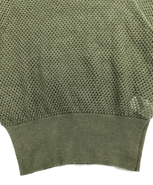 MACPHEE（マカフィー）MACPHEE (マカフィー) リネンメッシュ ハーフスリーブプルオーバー グリーン サイズ:Ｓの古着・服飾アイテム