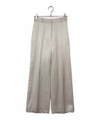 COCUCAコキュカ）の古着「タックフレアパンツ」｜ベージュ