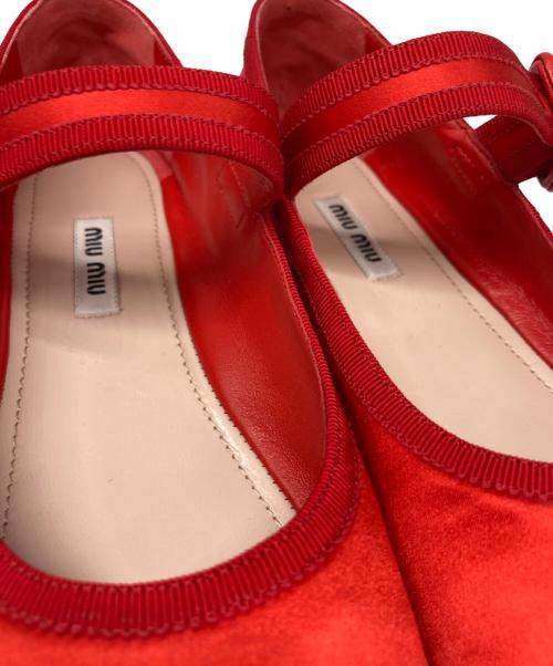 MIU MIU（ミュウミュウ）MIU MIU (ミュウミュウ) 厚底ウェッジソールシューズ レッド サイズ:36 1/2の古着・服飾アイテム