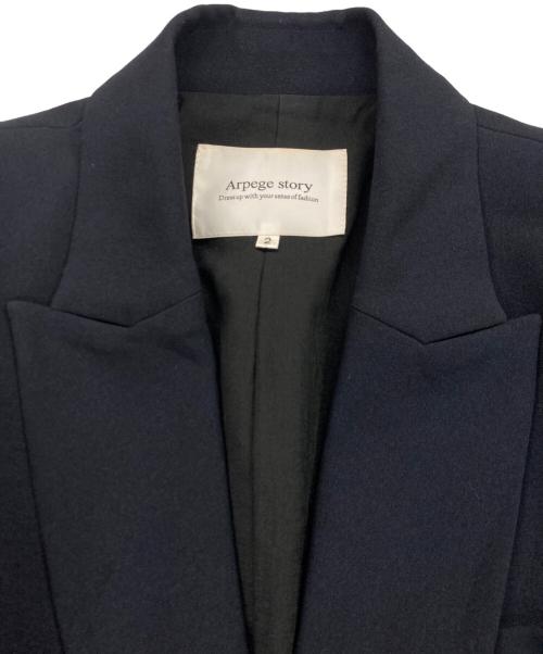 ARPEGE STORY（アルページュストーリー）Arpege story (アルページュストーリー) 金釦ダブルジャケット ネイビー サイズ:2の古着・服飾アイテム