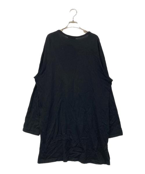 Yohji Yamamoto pour homme（ヨウジヤマモト プールオム）Yohji Yamamoto pour homme (ヨウジヤマモト プールオム) スカルスリットロングスリーブカットソー ブラック サイズ:3の古着・服飾アイテム