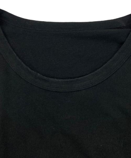 GROUND Y（グラウンドワイ）GROUND Y (グラウンドワイ) 30/- COTTON JERSEY JUMBO ROUNDED HEM LONG SLEEVE T-SHIRT ブラック サイズ:3の古着・服飾アイテム