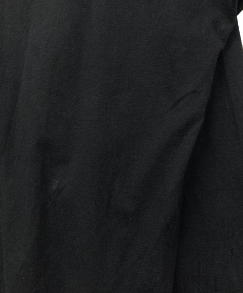 GROUND Y（グラウンドワイ）GROUND Y (グラウンドワイ) 30/- COTTON JERSEY JUMBO ROUNDED HEM LONG SLEEVE T-SHIRT ブラック サイズ:3の古着・服飾アイテム