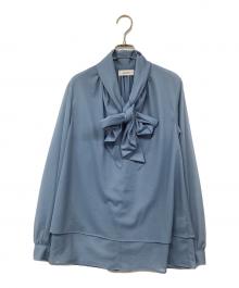 MIESROHE（ミースロエ）の古着「シアーブラウス」｜スカイブルー