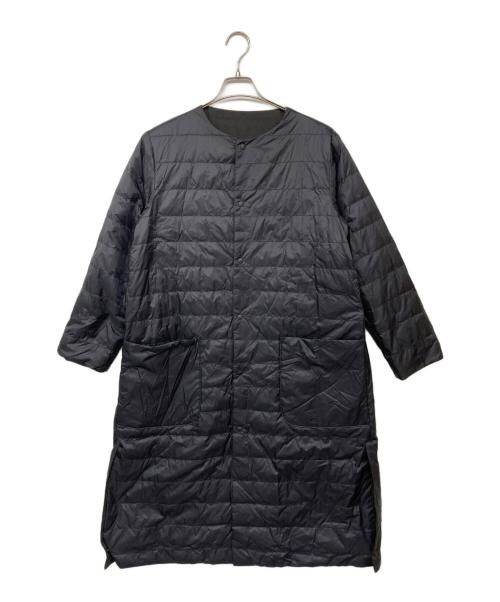 plantation（プランテーション）plantation (プランテーション) リバーシブルライトダウンコート ブラック サイズ:Mの古着・服飾アイテム