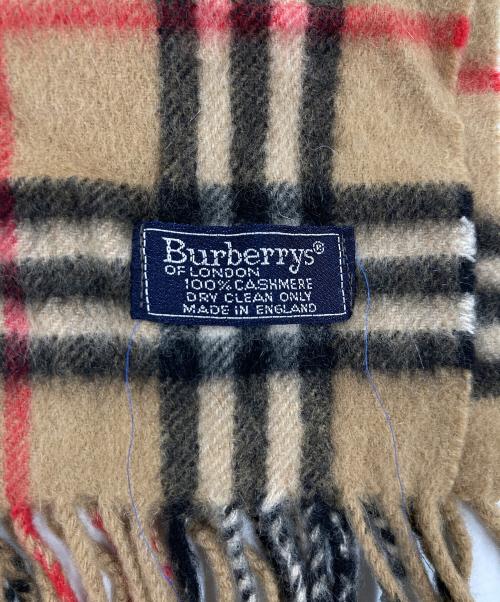 Burberry's（バーバリー）Burberry's (バーバリーズ) カシミヤノバチェックマフラー ベージュの古着・服飾アイテム