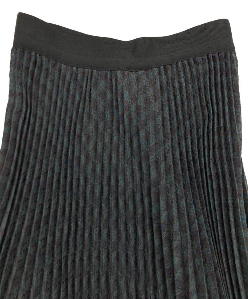 beautiful people（ビューティフルピープル）beautiful people (ビューティフルピープル) イレギュラーヘムチェックプリーツスカート ブラック サイズ:34の古着・服飾アイテム