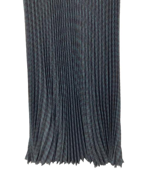 beautiful people（ビューティフルピープル）beautiful people (ビューティフルピープル) イレギュラーヘムチェックプリーツスカート ブラック サイズ:34の古着・服飾アイテム