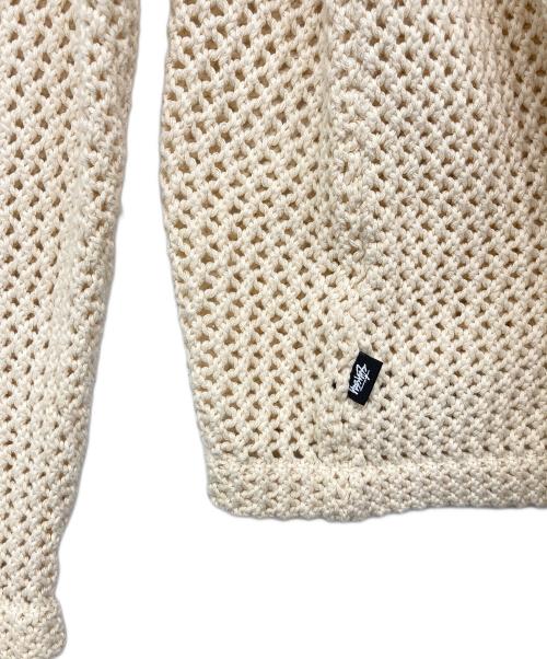 stussy（ステューシー）stussy (ステューシー) MESH ZIP HOOD ホワイト サイズ:Mの古着・服飾アイテム