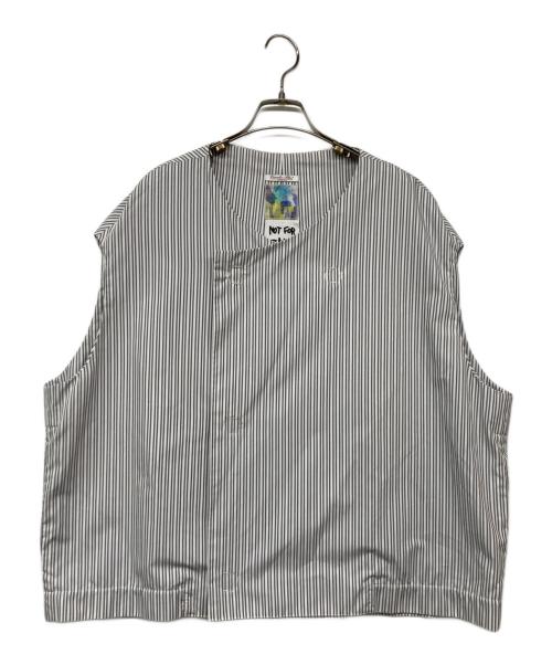 bodysong.（ボディソング）bodysong. (ボディソング) ストライプベスト グレー×ホワイト サイズ:表記無しの古着・服飾アイテム