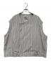 bodysong.（ボディソング）の古着「ストライプベスト」｜グレー×ホワイト
