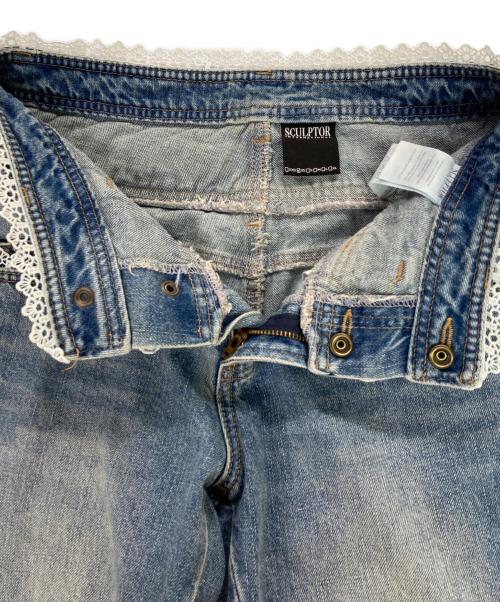 sculptor（スカルプター）SCULPTOR (スカルプター) ダブルウエストブーツカットデニム インディゴ サイズ:XSの古着・服飾アイテム