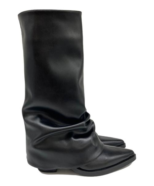 MICHIXSLY（MICHIXSLY）MICHIXSLY (MICHIXSLY) LOOSE 2P ブーツ ブラック サイズ:22.5の古着・服飾アイテム