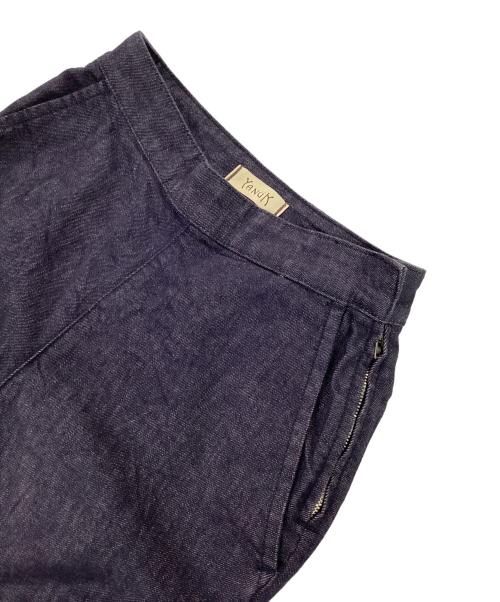 YANUK（ヤヌーク）YANUK (ヤヌーク) クロップドテーパード デニムパンツ インディゴ サイズ:Sの古着・服飾アイテム