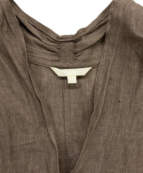 Drawing Numbers（ドローイングナンバーズ）Drawing Numbers (ドローイングナンバーズ) リネンブラウスワンピース ブラウン サイズ:38の古着・服飾アイテム