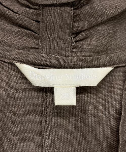 Drawing Numbers（ドローイングナンバーズ）Drawing Numbers (ドローイングナンバーズ) リネンブラウスワンピース ブラウン サイズ:38の古着・服飾アイテム