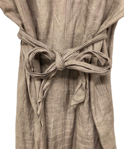 Drawing Numbers（ドローイングナンバーズ）Drawing Numbers (ドローイングナンバーズ) リネンブラウスワンピース ブラウン サイズ:38の古着・服飾アイテム