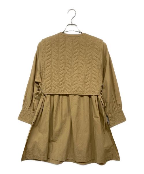 genten（ゲンテン）genten (ゲンテン) ブラウスワンピース ブラウン サイズ:38の古着・服飾アイテム