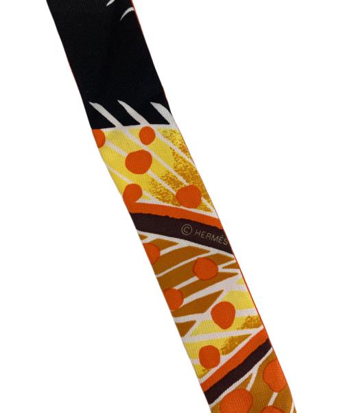 HERMES（エルメス）HERMES (エルメス) ツイリースカーフ オレンジ×ブルーの古着・服飾アイテム