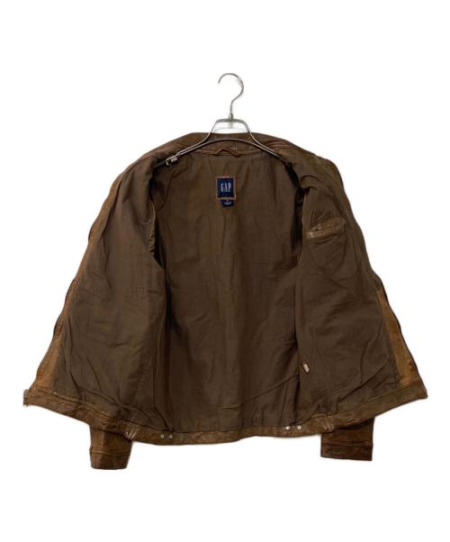 OLD GAP（オールドギャップ）OLD GAP (オールドギャップ) ジップレザージャケット ブラウン サイズ:Mの古着・服飾アイテム