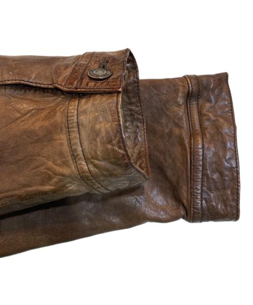 OLD GAP（オールドギャップ）OLD GAP (オールドギャップ) ジップレザージャケット ブラウン サイズ:Mの古着・服飾アイテム