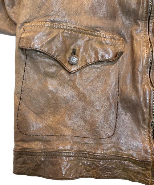 OLD GAP（オールドギャップ）OLD GAP (オールドギャップ) ジップレザージャケット ブラウン サイズ:Mの古着・服飾アイテム