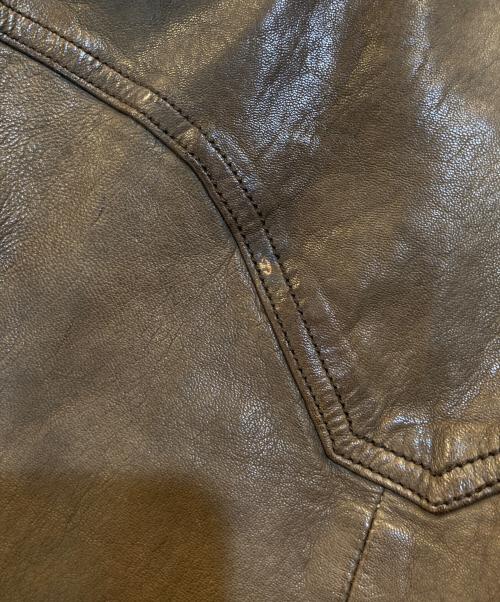 OLD GAP（オールドギャップ）OLD GAP (オールドギャップ) ジップレザージャケット ブラウン サイズ:Mの古着・服飾アイテム