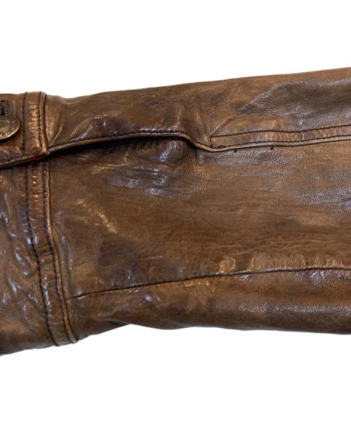 OLD GAP（オールドギャップ）OLD GAP (オールドギャップ) ジップレザージャケット ブラウン サイズ:Mの古着・服飾アイテム