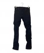 Maison Margielaメゾンマルジェラ）の古着「シワ加工デニムパンツ」｜ブラック