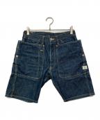 SASSAFRASササフラス）の古着「デニムショートパンツ」｜ネイビー