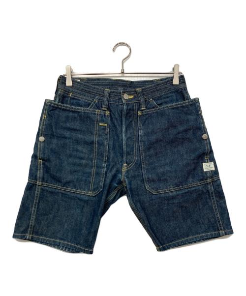 SASSAFRAS（ササフラス）SASSAFRAS (ササフラス) デニムショートパンツ ネイビー サイズ:Sの古着・服飾アイテム