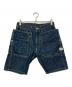 SASSAFRAS（ササフラス）の古着「デニムショートパンツ」｜ネイビー