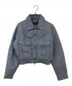 DIESELディーゼル）の古着「Blue Layered-effect padded military jacket」｜グレー