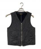 BROWN'S BEACH JACKETブラウンズビーチジャケット）の古着「ローネックジッパーベスト」｜ブラウン