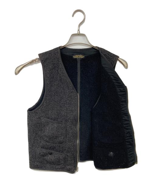 BROWN'S BEACH JACKET（ブラウンズビーチジャケット）BROWN'S BEACH JACKET (ブラウンズビーチジャケット) ローネックジッパーベスト ブラウン サイズ:36の古着・服飾アイテム