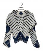 A・POCエーポック）の古着「デザインカットソー」｜インディゴ×ホワイト